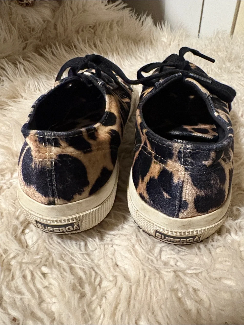 Superga Leopard-Print Lace-Up Sneakers - Black & Brown